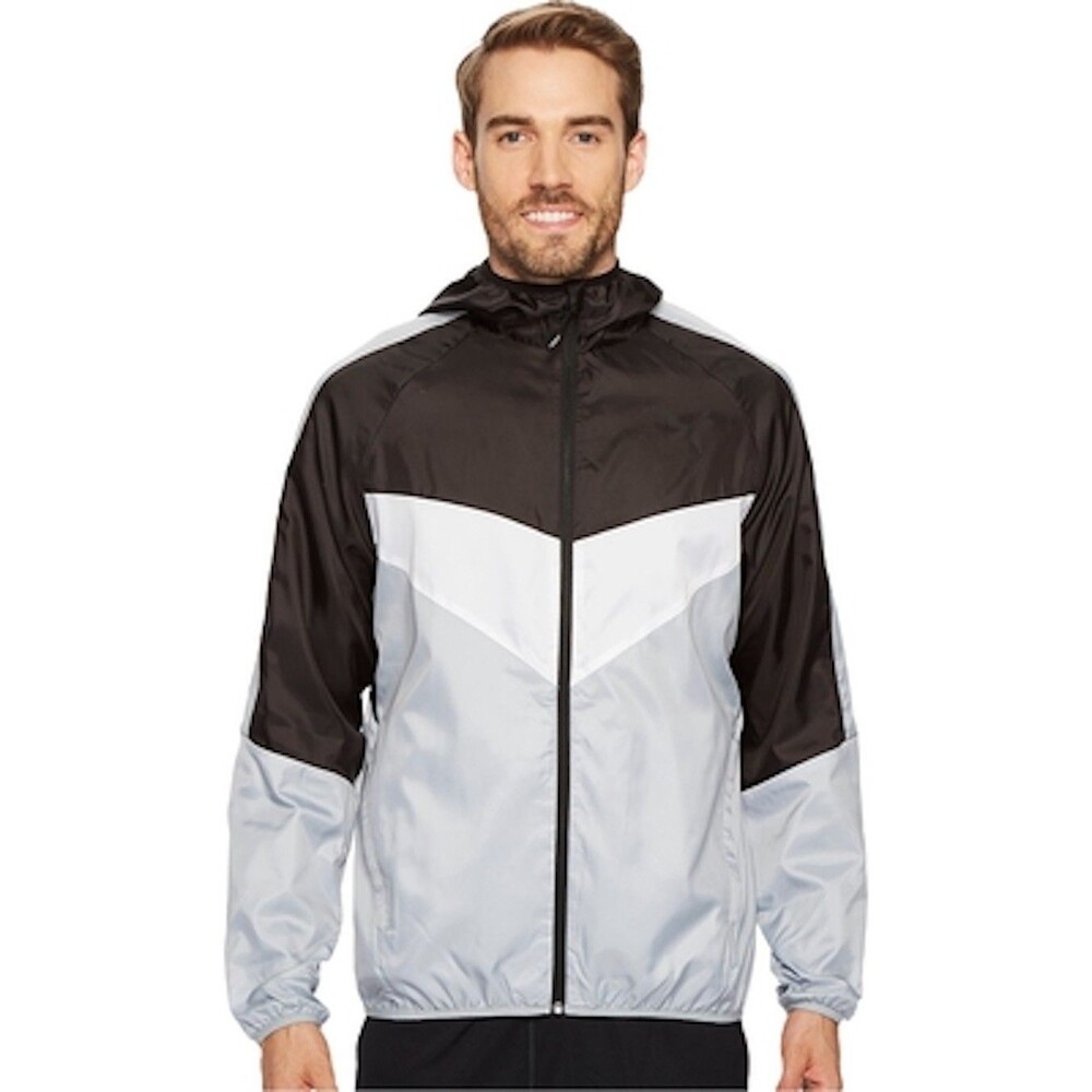 Puma Vintage PWRVent Windbreaker Jacket Gray Silver Size Large Glanz Nylon NWT L